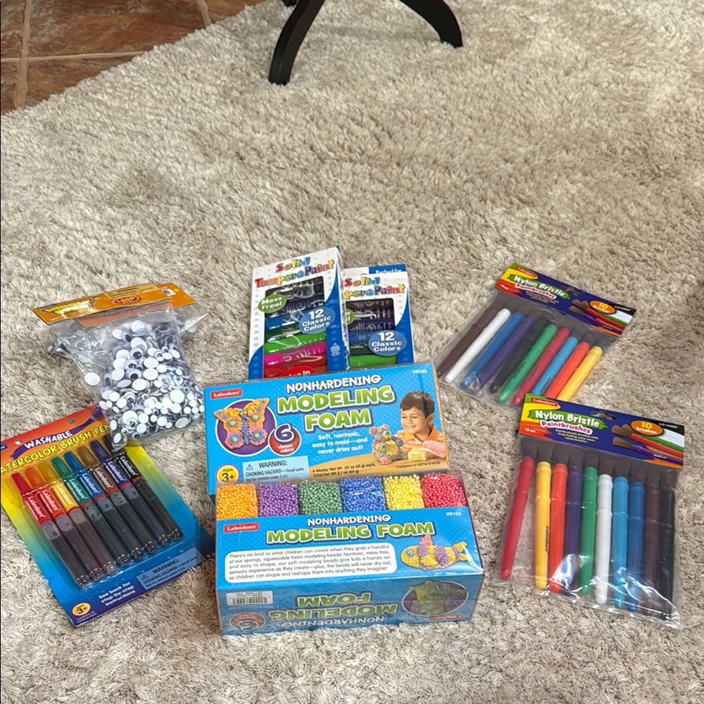 Craft Supplies Set with Modeling Foam and Paints